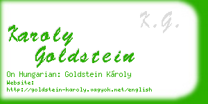 karoly goldstein business card